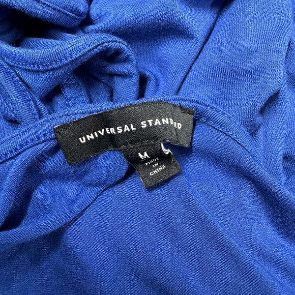 UNIVERSAL STANDARD Teresa Liquid Jersey V-Neck Dress Mazarine Blue M/18-20 - Picture 9 of 10